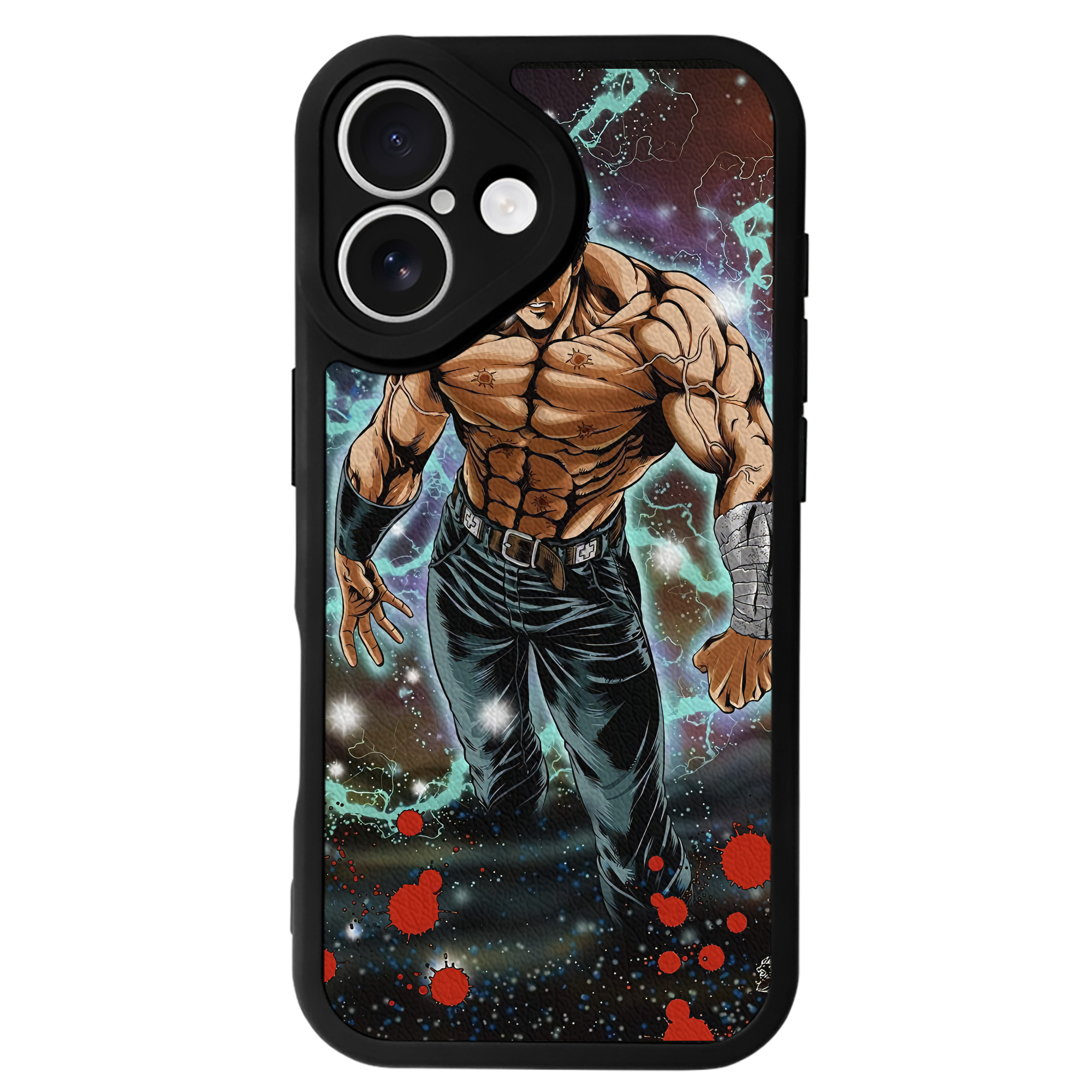 （画像用） 北斗の拳 Fist of the North Star 【iPhone 16シリーズ対応】シリコンスマホケース（レザー調） 材質：シリコン